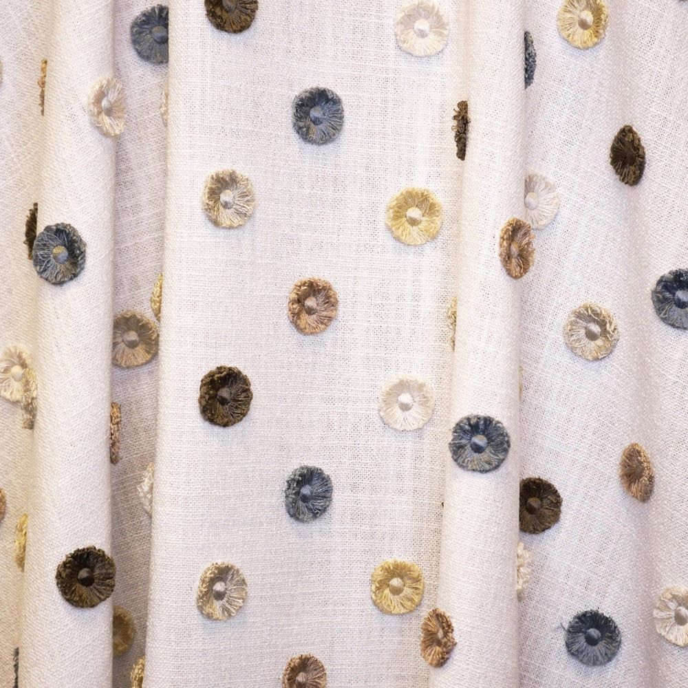 BUTTONS 92J9161 by JF Designer Fabric TRIBUTE 100% Polyester India  Horizontal: 10.625 and Vertical: 6.25 55  - Swanky Fabrics -