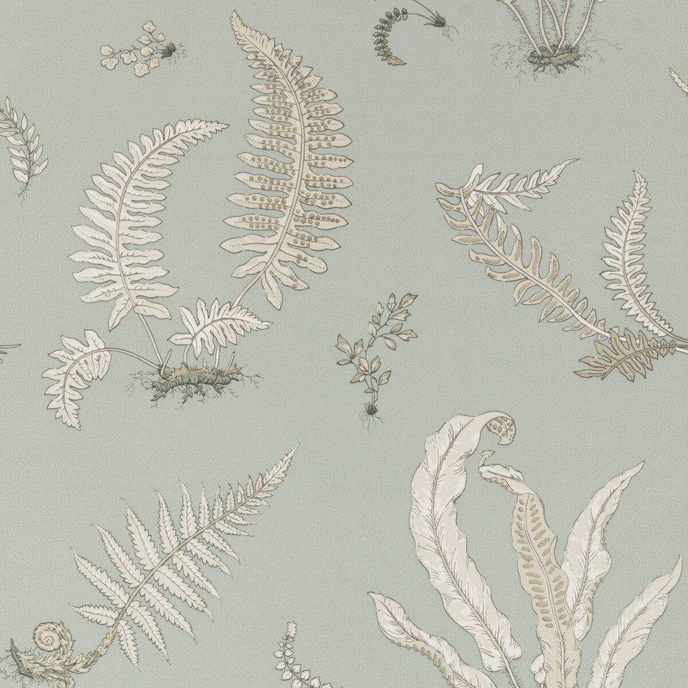 Ferns Soft Blue by G P & J Baker Designer Wallcovering SIGNATURE NON WOVEN - 100% United Kingdom Horizontal: 20.488 and Vertical: 20.882 20.488 - Swanky Fabrics -