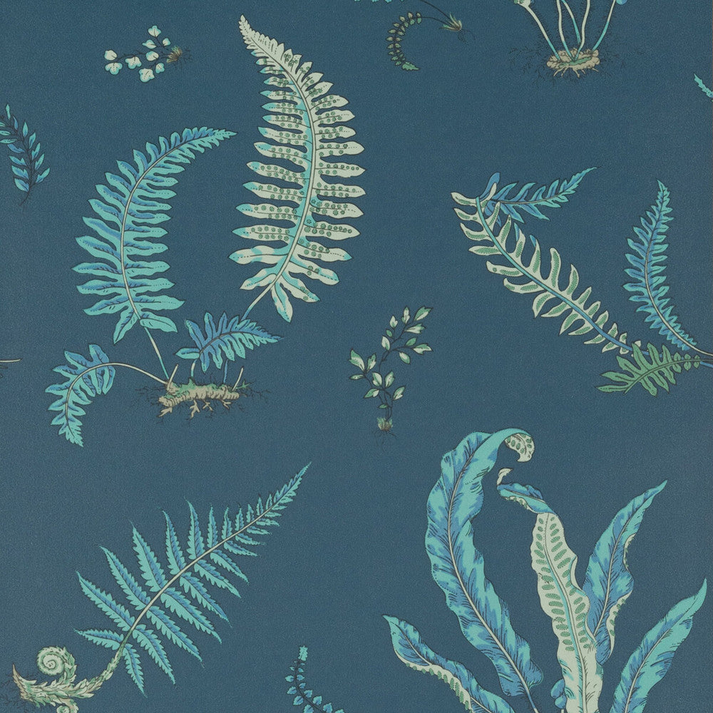 Ferns Indigo/Teal by G P & J Baker Wallcovering G P & J Baker Wallcovering Ferns Indigo/TealWallcovering SIGNATURE NON WOVEN - 100% United Kingdom </p><p>Repeat: H: 20.488, V: 20.882 20.488 - Fabric Carolina -