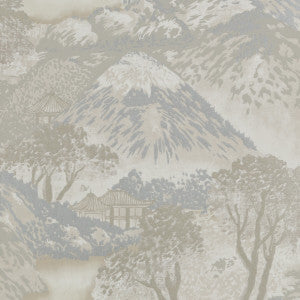 Edo Ivory/Silver by G P & J Baker Designer Wallcovering
