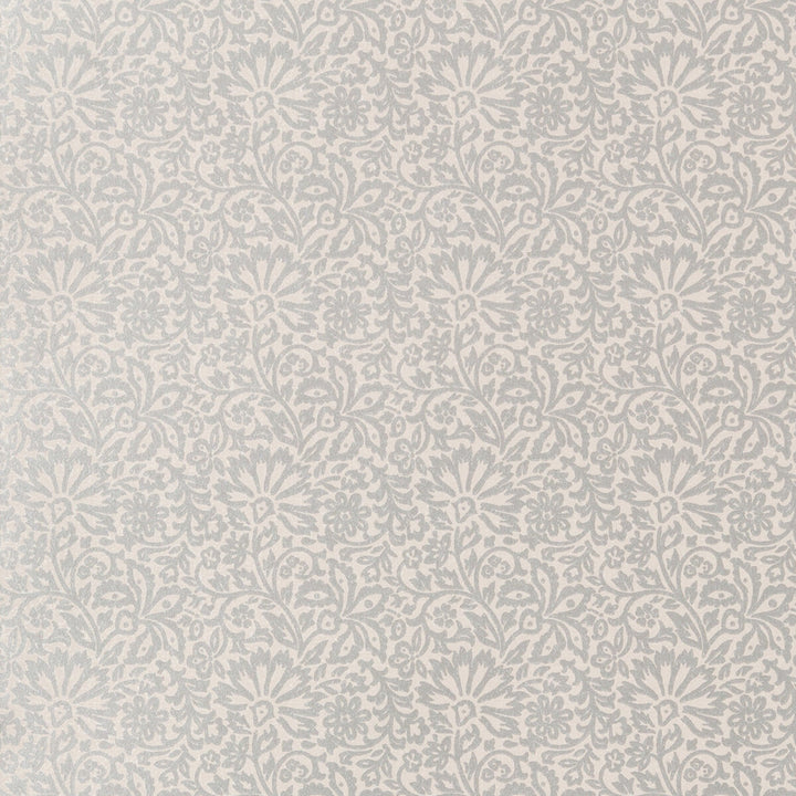 Flora Silver by G P & J Baker Designer Wallcovering LANGDALE PAPER - 100% United Kingdom - Horizontal: - and Vertical: 5.122 20.488 - Swanky Fabrics -