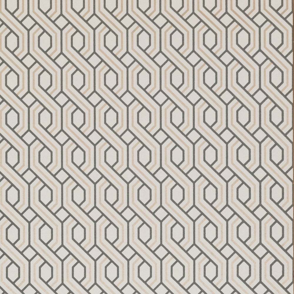 Boxwood Trellis Charcoal/Bronze by G P & J Baker Designer Wallcovering SIGNATURE NON WOVEN - 100% United Kingdom Horizontal: 20.488 and Vertical: 2.758 20.488 - Swanky Fabrics -