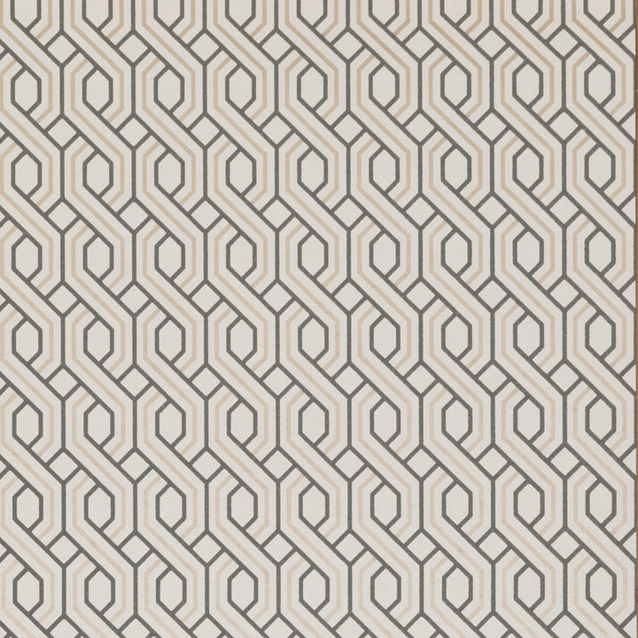 Boxwood Trellis Charcoal/Bronze by G P & J Baker Designer Wallcovering SIGNATURE NON WOVEN - 100% United Kingdom Horizontal: 20.488 and Vertical: 2.758 20.488 - Swanky Fabrics -