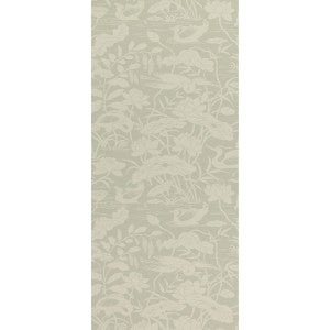 Heron & Lotus Flower Aqua by G P & J Baker Designer Wallcovering