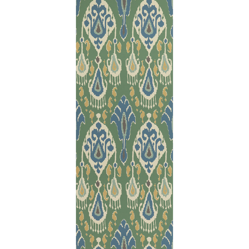 Ikat Bokhara Emerald by G P & J Baker Wallcovering G P & J Baker Wallcovering Ikat Bokhara EmeraldWallcovering SIGNATURE II WALLPAPERS NON WOVEN - 100% United Kingdom </p><p>Repeat: H: 20.488, V: 25.216 20.488 - Fabric Carolina -
