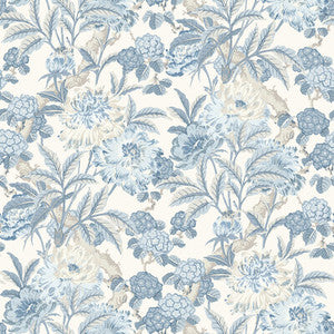 Summer Peony Blue by G P & J Baker Designer Wallcovering