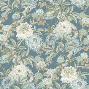 Summer Peony Denim by G P & J Baker Designer Wallcovering
