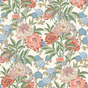 Summer Peony Red/Green by G P & J Baker Designer Wallcovering