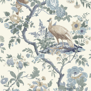 Broughton Rose Blue by G P & J Baker Designer Wallcovering