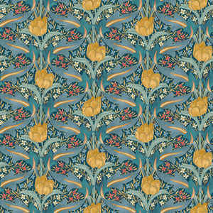 Tulip & Jasmine Teal by G P & J Baker Designer Wallcovering