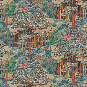 Ruskin Red/Teal by G P & J Baker Designer Wallcovering