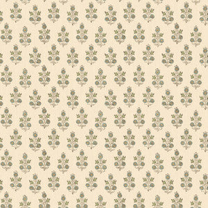 Poppy Sprig Aqua by G P & J Baker Designer Wallcovering