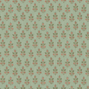 Poppy Sprig Aqua/Blush by G P & J Baker Designer Wallcovering