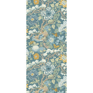 Little Magnolia Denim/Ochre by G P & J Baker Designer Wallcovering