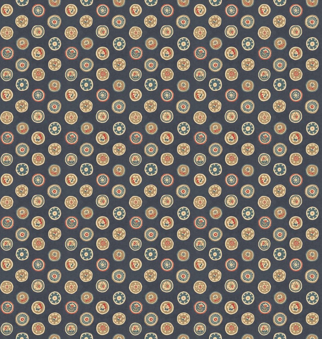 Court Buttons - Indigo BW45147.2.0 by G P & J Baker Designer Wallcovering