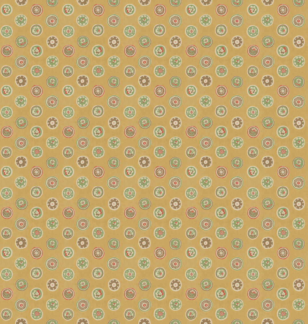 Court Buttons - Ochre BW45147.4.0 by G P & J Baker Designer Wallcovering