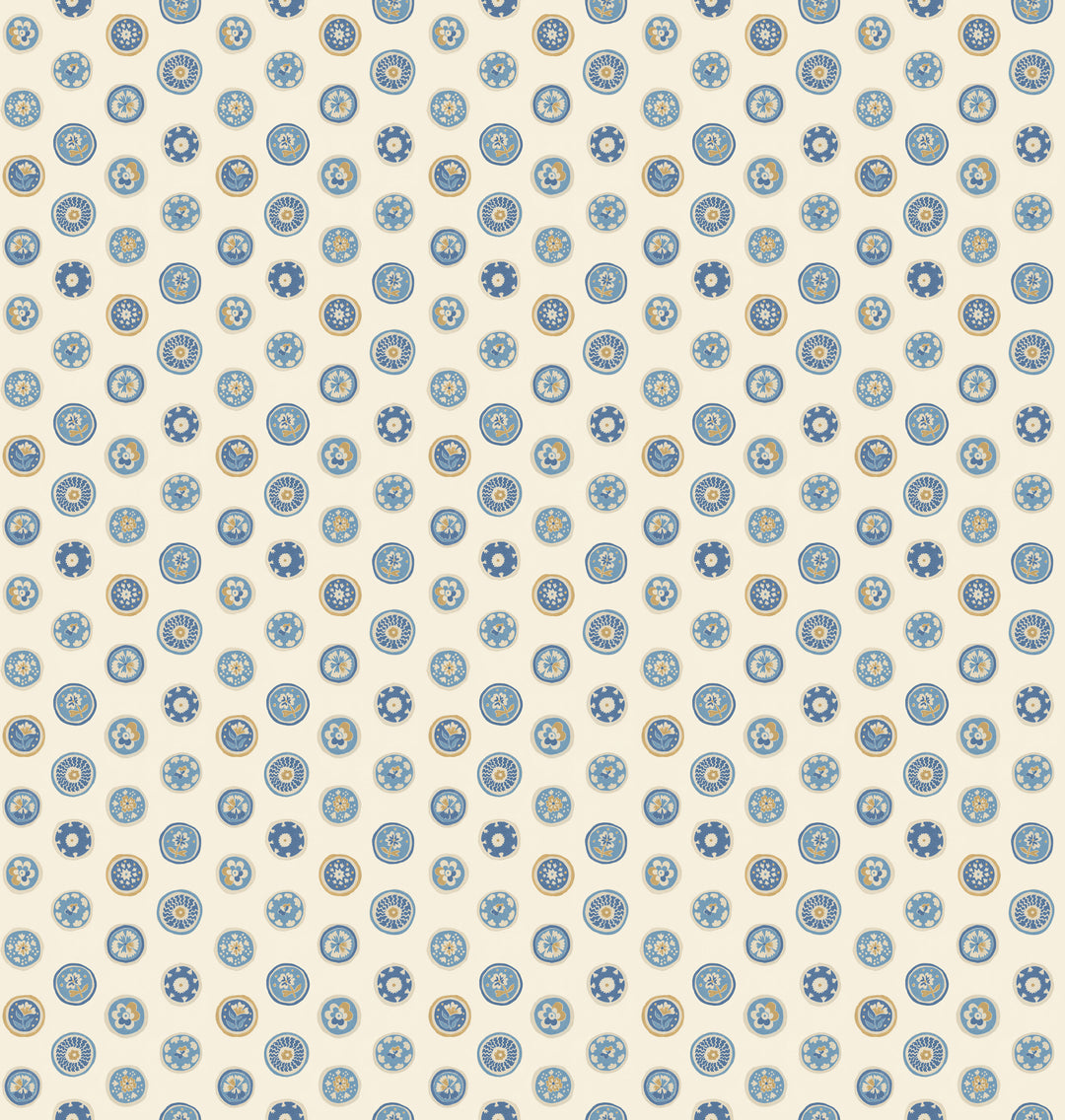 Court Buttons - Blue BW45147.5.0 by G P & J Baker Designer Wallcovering