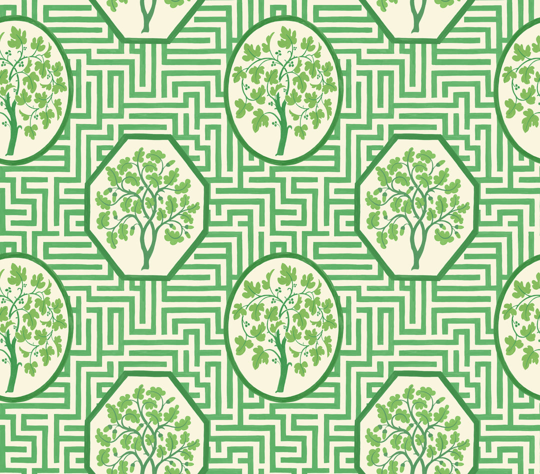 Royal Maze - Royal Green BW45148.1.0 by G P & J Baker Designer Wallcovering