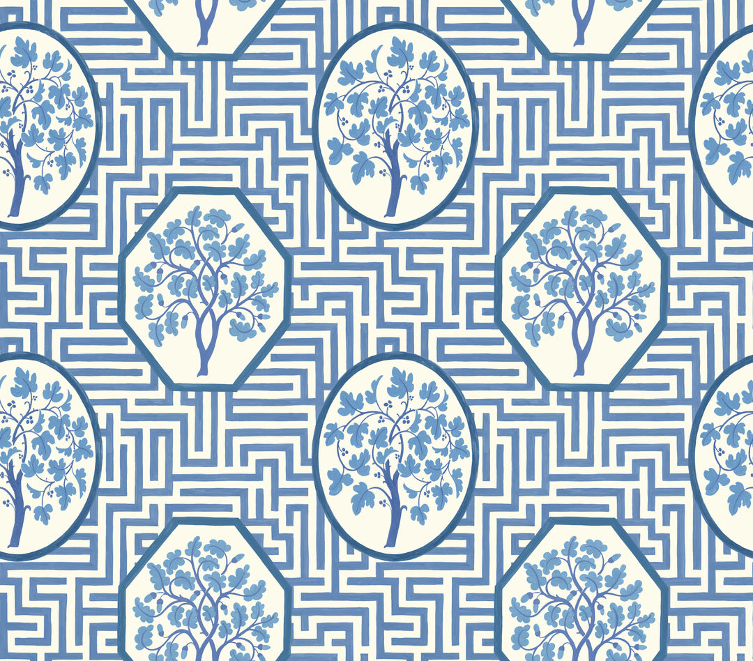 Royal Maze - Royal Blue BW45148.2.0 by G P & J Baker Designer Wallcovering