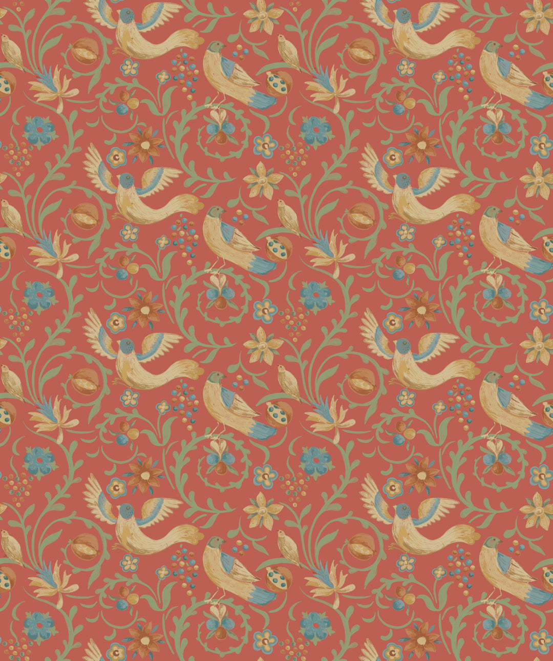Royal Court - Red BW45149.3.0 by G P & J Baker Designer Wallcovering