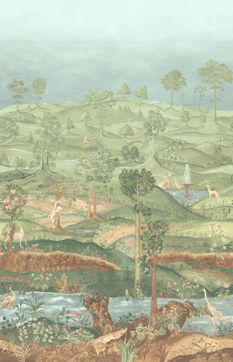 Royal Park Panel - Royal Green BW45150.1.0 by G P & J Baker Designer Wallcovering