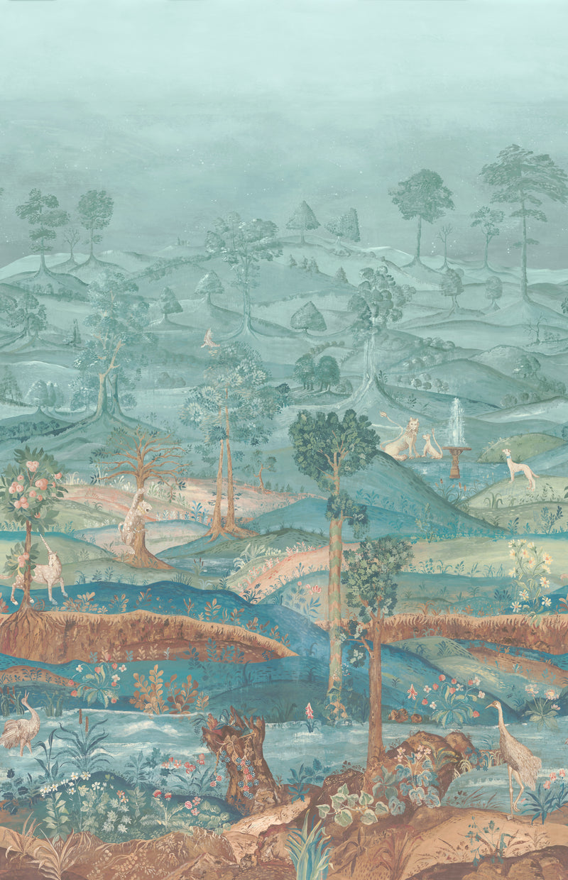 Royal Park Panel - Teal BW45150.2.0 by G P & J Baker Designer Wallcovering