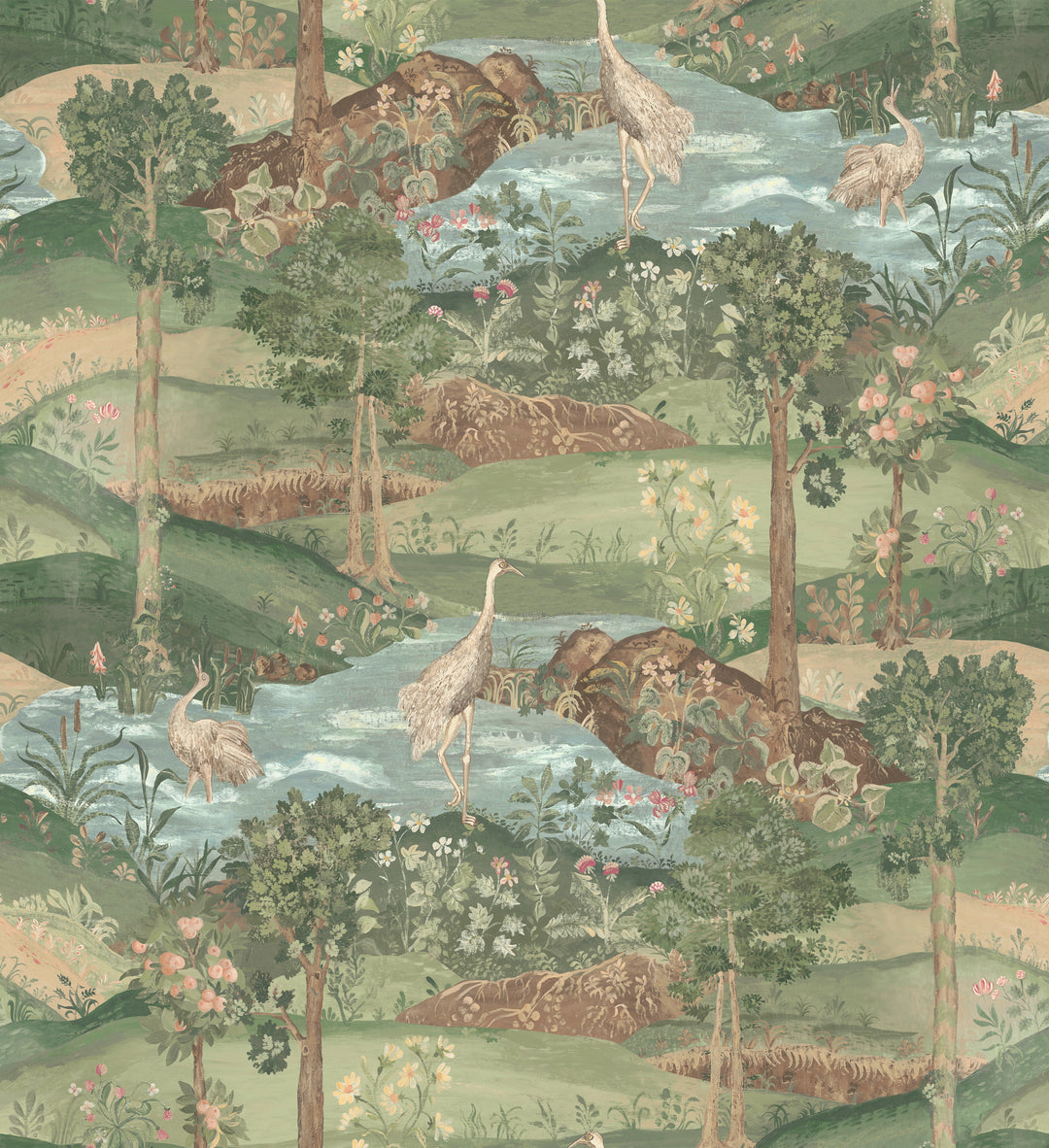Palace Tapestry - Royal Green BW45151.1.0 by G P & J Baker Designer Wallcovering