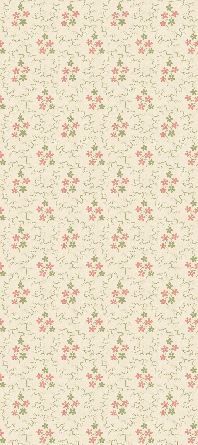 Posy - Green/Red BW45152.3.0 by G P & J Baker Designer Wallcovering