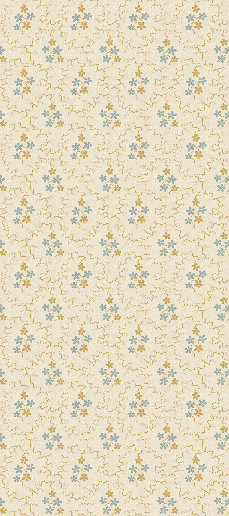 Posy - Ochre/Blue BW45152.4.0 by G P & J Baker Designer Wallcovering