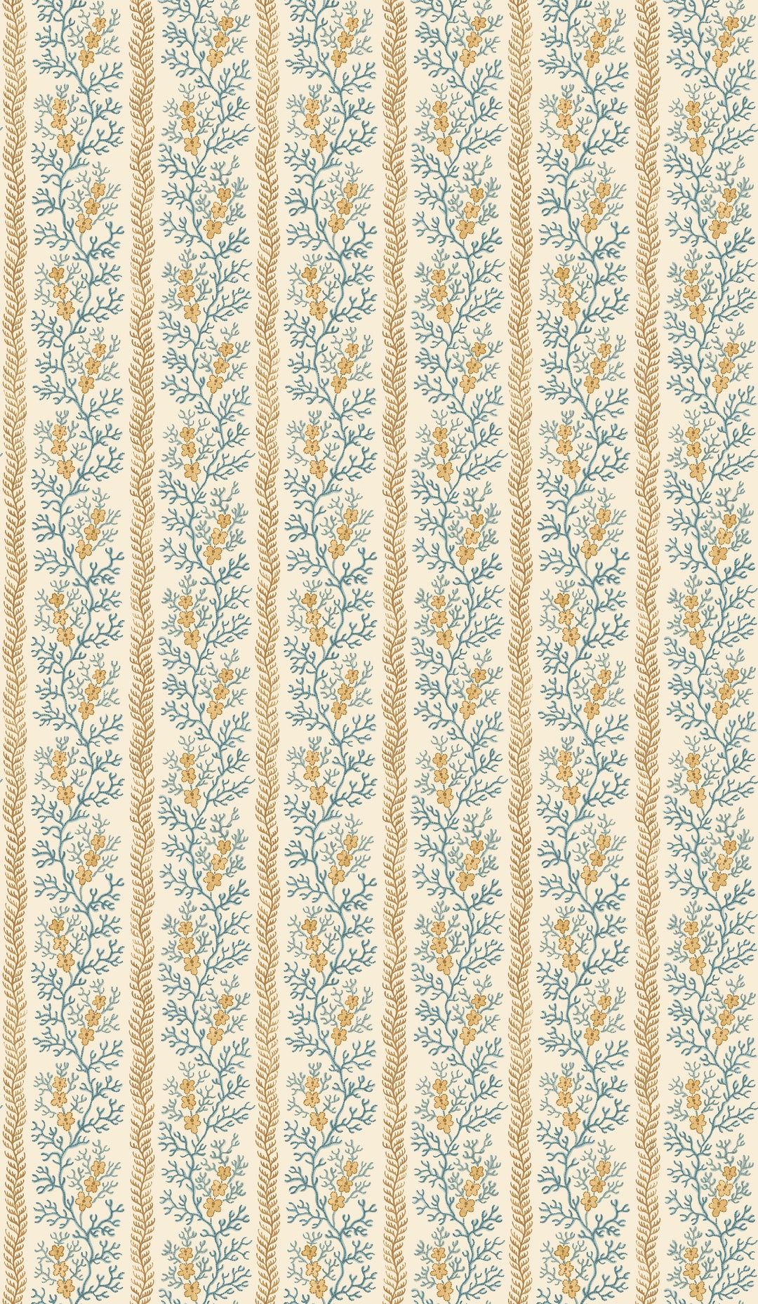 Symington - Ochre/Blue BW45158.4.0 by G P & J Baker Designer Wallcovering