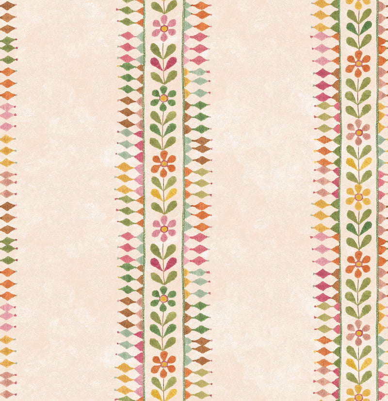 Flower Pot - Green/Pink BW45162.3.0 by G P & J Baker Designer Wallcovering