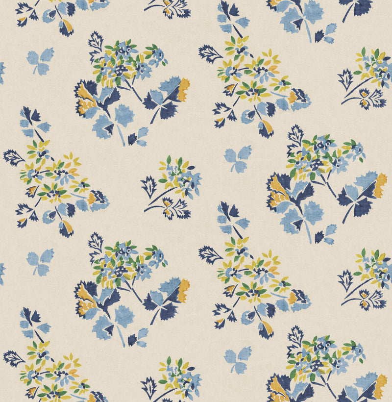 Forest Flower - Blue/Green BW45163.2.0 by G P & J Baker Designer Wallcovering