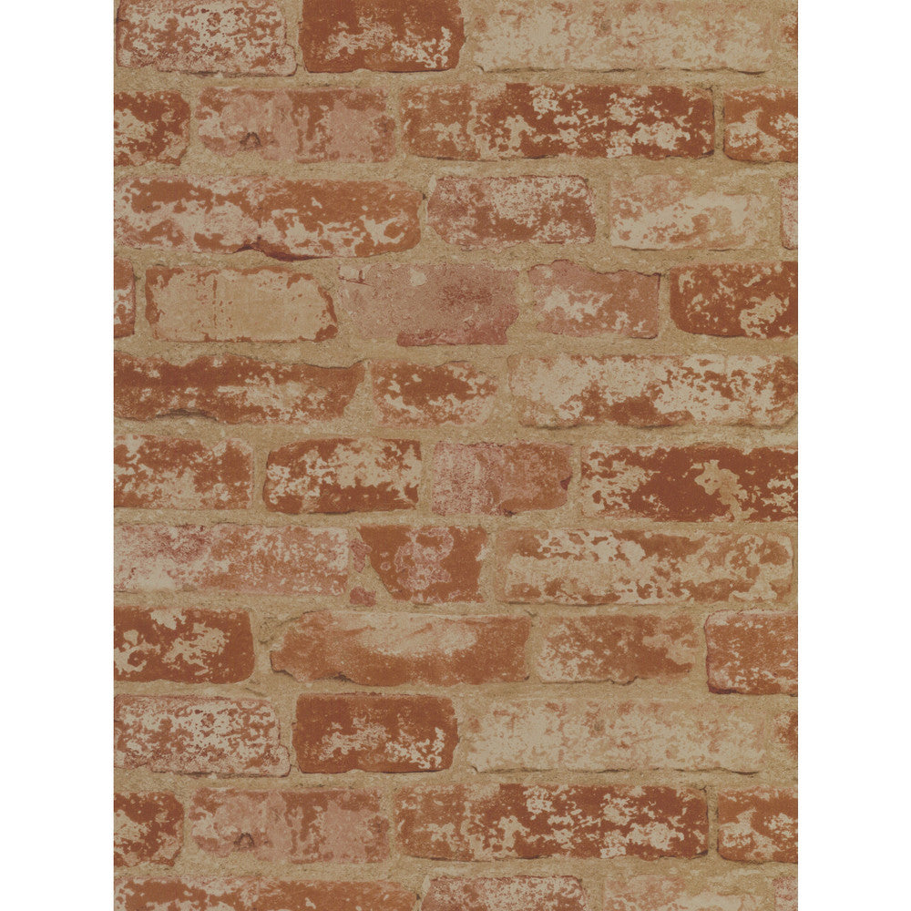 Up the Wall Red & Taupe Wallpaper by York Wallcoverings Designer Earthy Tones Covers about 56.4 square feet 20.5-in by 33-ft long roll Prepasted 20.5 - Swanky Fabrics -