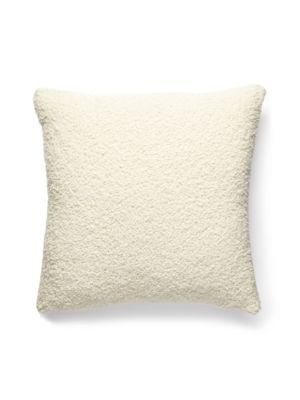 Mouton Boucle Pillow 22 X 22 - White BZMOUTNPILL0001 by Scalamandre Designer Pillows 1% NYLON, 16% COTTON, 36% ALPACA, 40% WOOL, 7% ACRYLIC U.S.A. Horizontal: and Vertical: 0 - Swanky Fabrics -