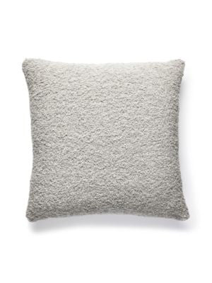 Mouton Boucle Pillow 22 X 22 - Silver BZMOUTNPILL0002 by Scalamandre Designer Pillows 1% NYLON, 16% COTTON, 36% ALPACA, 40% WOOL, 7% ACRYLIC U.S.A. Horizontal: and Vertical: 0 - Swanky Fabrics -