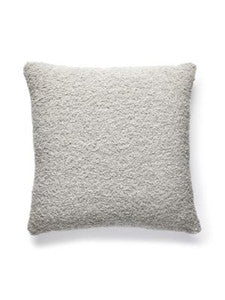 Mouton Boucle Pillow 22 X 22 - Silver BZMOUTNPILL0002 by Scalamandre Designer Pillows