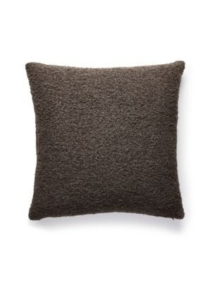 Mouton Boucle Pillow 22 X 22 - Ash Brown BZMOUTNPILL0003 by Scalamandre Designer Pillows 1% NYLON, 16% COTTON, 36% ALPACA, 40% WOOL, 7% ACRYLIC U.S.A. Horizontal: and Vertical: 0 - Swanky Fabrics -