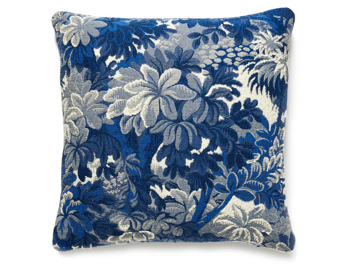 Ridge Edge Pillow 22 X 22 - Blue Shadow BZSDDK060W0062 by Scalamandre Designer Pillow