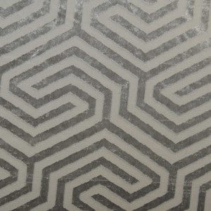 Baroque B Silver by Europatex Designer Fabric