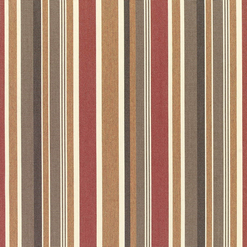 5612 Brannon Redwood by Sunbrella Designer Fabric Cushion Furniture Drapery Fabrics > Sunbrella Stripes 100% Acrylic USA or Imported 8.9" 54" - Swanky Fabrics -