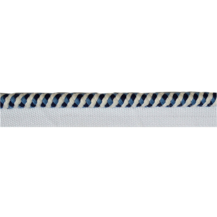 Broadway Navy by Europatex Designer Fabric Avenue 50% Viscose, 50% Cotton 0.75 inches - Swanky Fabrics -