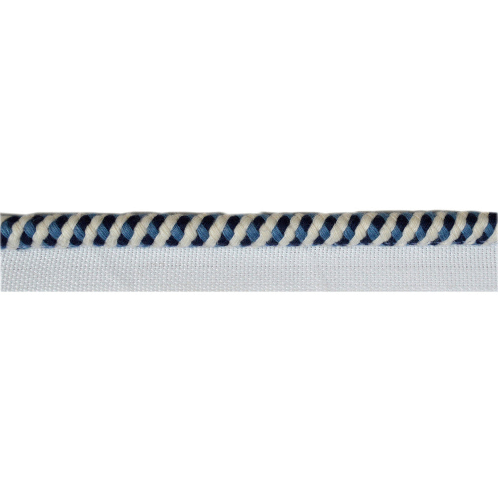 Broadway Navy by Europatex Designer Fabric Avenue 50% Viscose, 50% Cotton 0.75 inches - Swanky Fabrics -