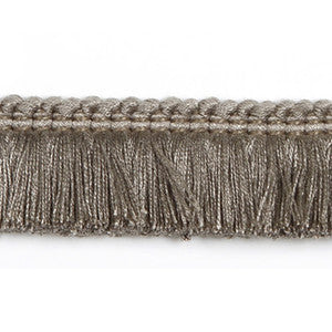 Hellenic Key Brushed Fringe Slate by Europatex Designer Fabric