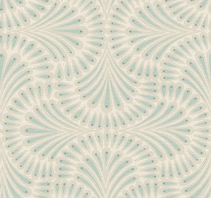 Cabaret Beige Metallic Wallpaper by Antonina Vella Designer