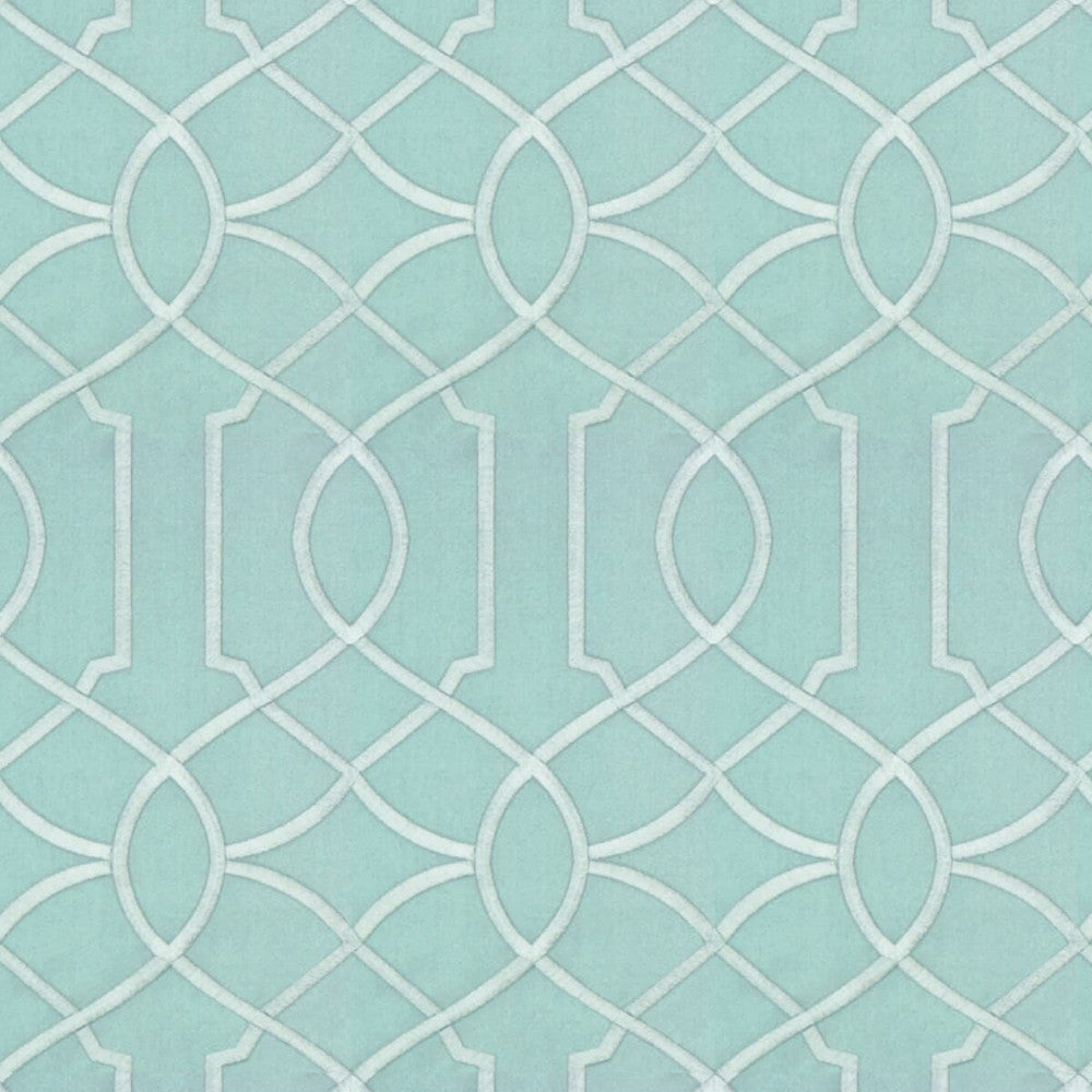 Callahan 1 Spa by Stout Designer Fabric COMFORTABLE LIVING CARIBBEAN/SEASPRAY 60%COT 40%POL %VEMB INDIA </p><p>Repeat: 9.25 52 in - Swanky Fabrics -