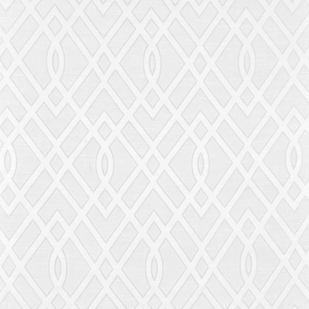 Cambridge C Pure White by Europatex Designer Fabric Cambridge 100% Polyester China Horizontal: 7.5" and Vertical: 14" 110" - Swanky Fabrics -