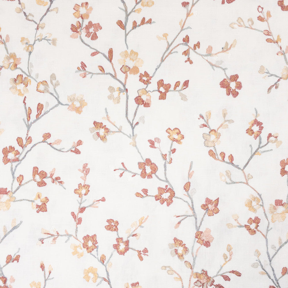Caravan 1 Paprika by Stout Designer Fabric RAINBOW LIBRARY CAMELLIA/CLAY 58%COT 42%POL %REMB INDIA Horizontal: 17.500 and Vertical: 18.500 52 in - Swanky Fabrics -