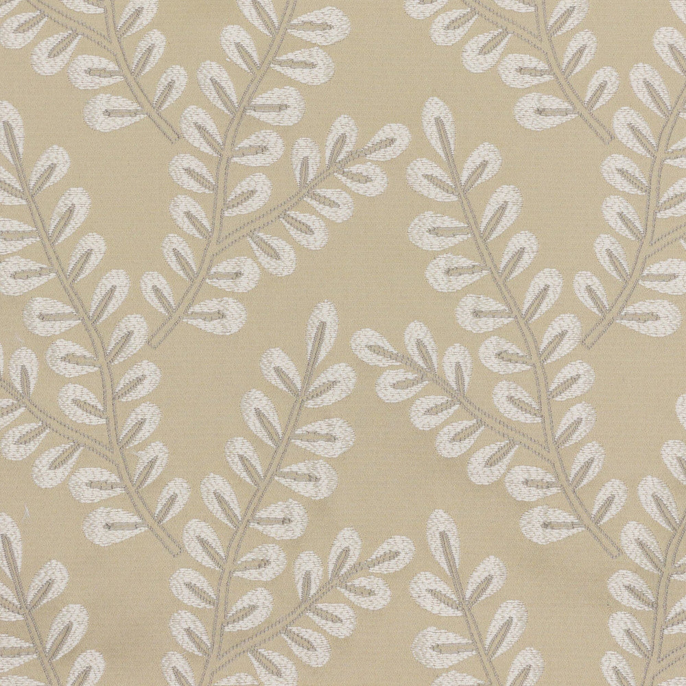 Caribe 5 Bronze by Stout Designer Fabric COLOR MY WINDOW IVORY/BURLAP 100%POL INDIA Horizontal: 4.625 and Vertical: 4.375 54 in - Swanky Fabrics -