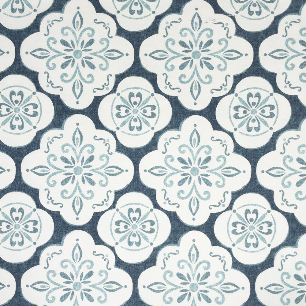 Casey 2 Caribbean by Stout Designer Fabric RAINBOW LIBRARY GLACIER/LAGOON 100%COT SPAIN Horizontal: 9.000 and Vertical: 9.000 54 in - Swanky Fabrics -
