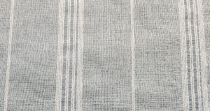Casper Bleach White by Norbar Designer Fabric SHEER MADNESS 100% POLYESTER CHINA 3 1/2"H 118 - Swanky Fabrics -